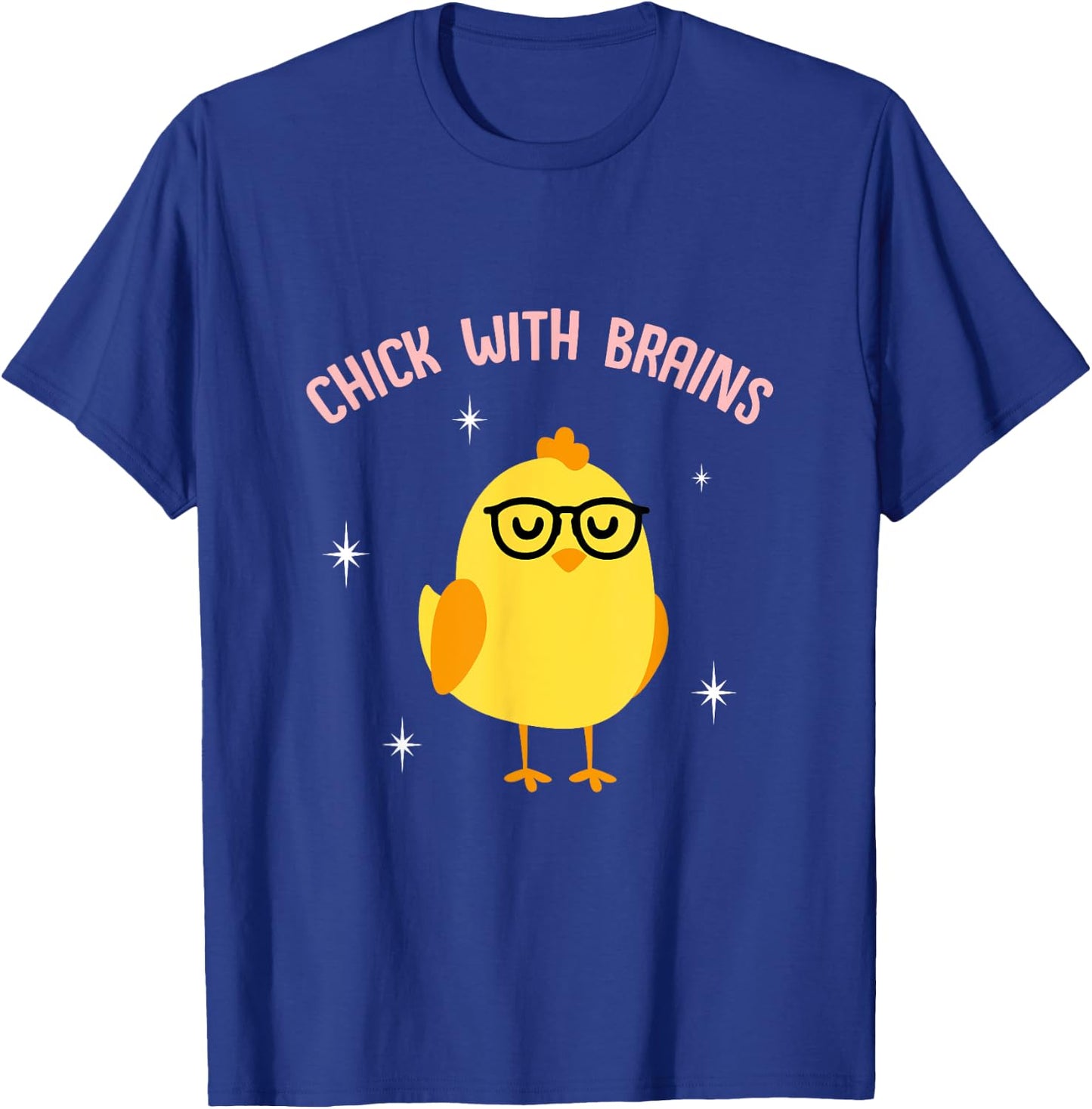CUTE CHICK WITH BRAINS for Ladies Girl T-Shirt - T-Shirt | Royal
