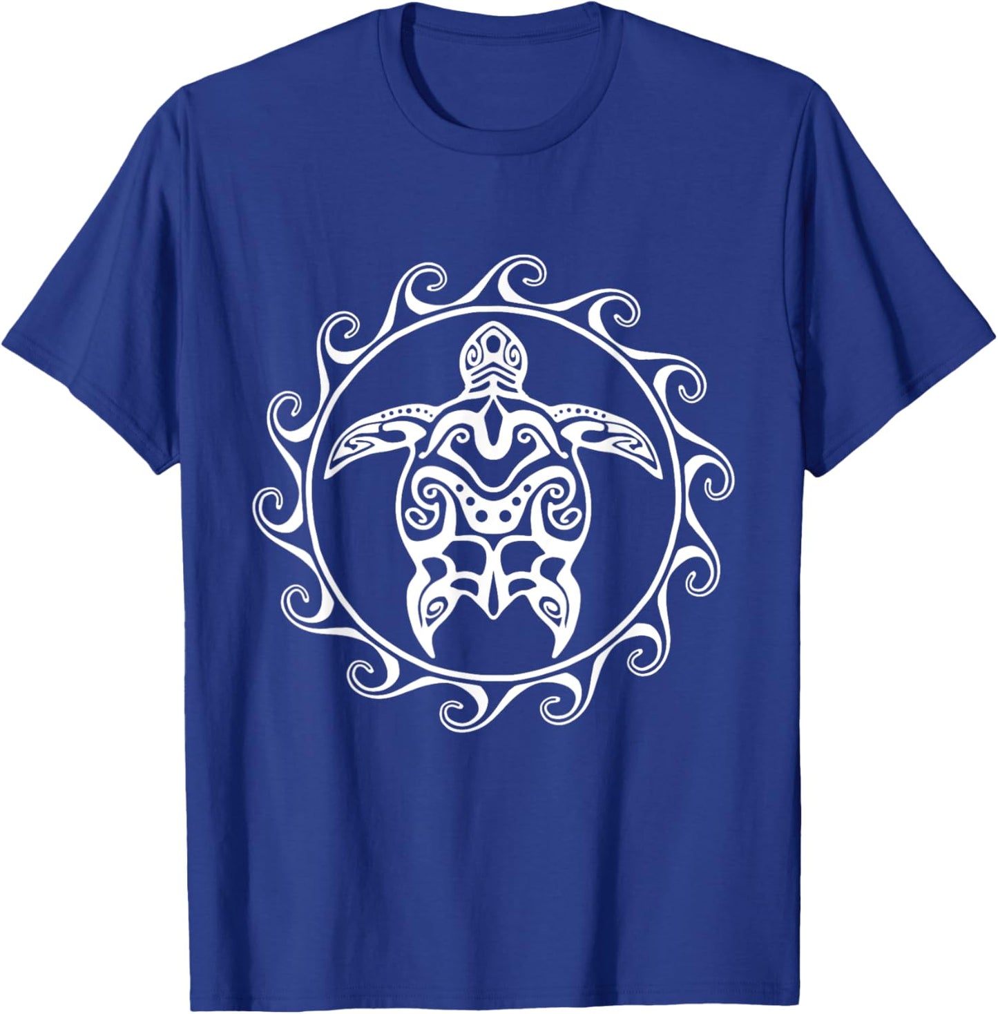 Tribal Polynesian Maori Sun Sea Turtle Island T-Shirt - T-Shirt | Royal