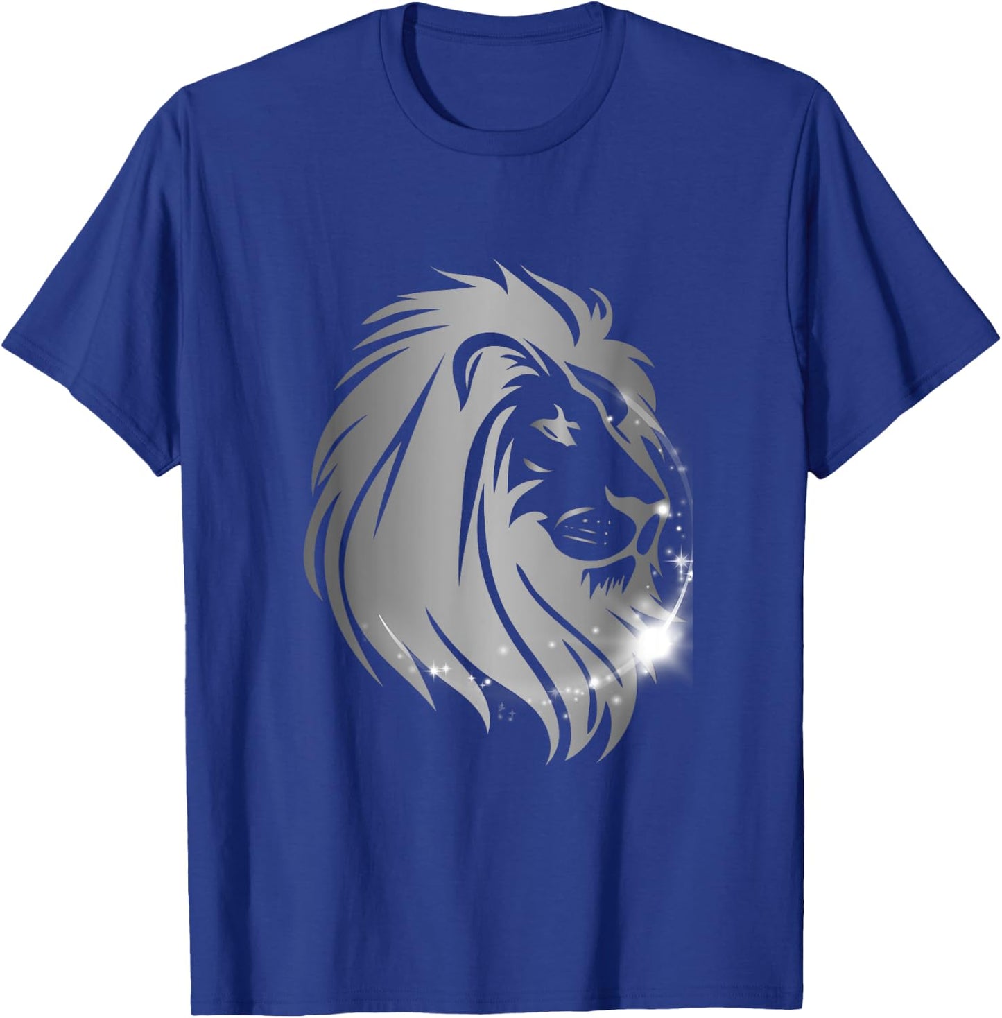 Silver Mane Lion Head T-Shirt - T-Shirt | Royal