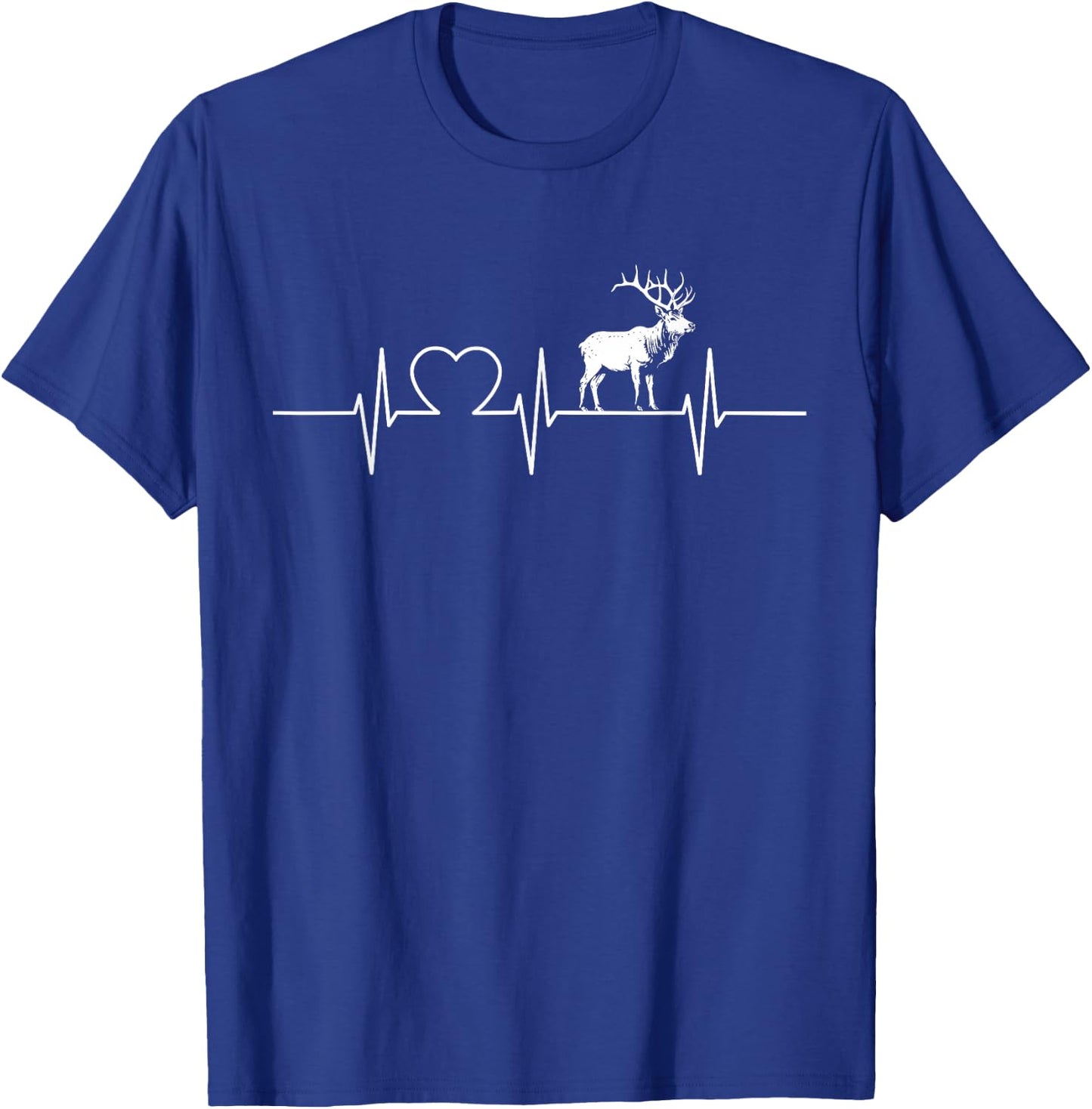 Elk Heartbeat Elks Elk T-Shirt - T-Shirt | Royal