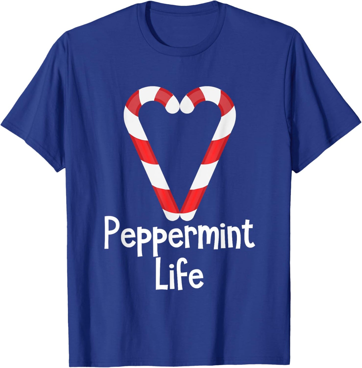 Peppermint Life Candy Cane Christmas T-Shirt - T-Shirt | Royal