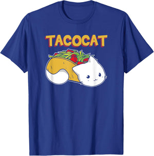 Tacocat Funny Palindrome T-Shirt - T-Shirt | Royal