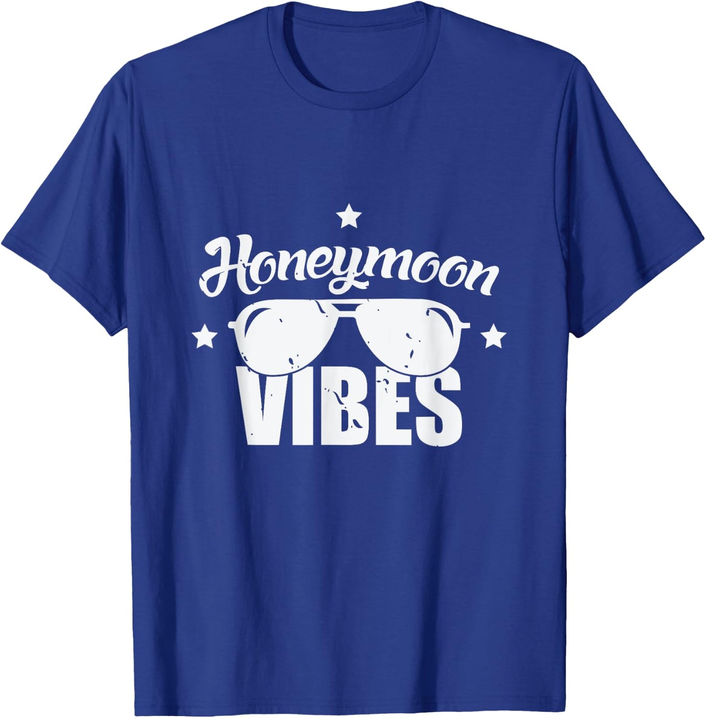 Honeymoon Vibes wedding Married Couple Holiday Sunglasses T-Shirt - T-Shirt | Royal