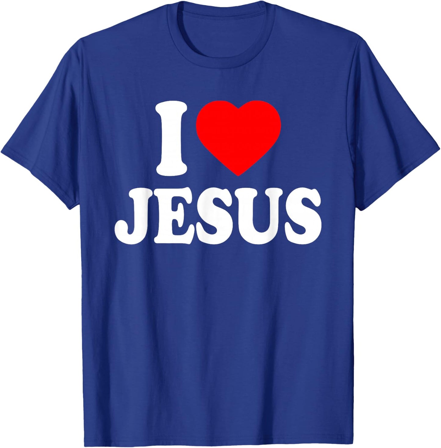 I LOVE JESUS , black T-Shirt - T-Shirt | Royal