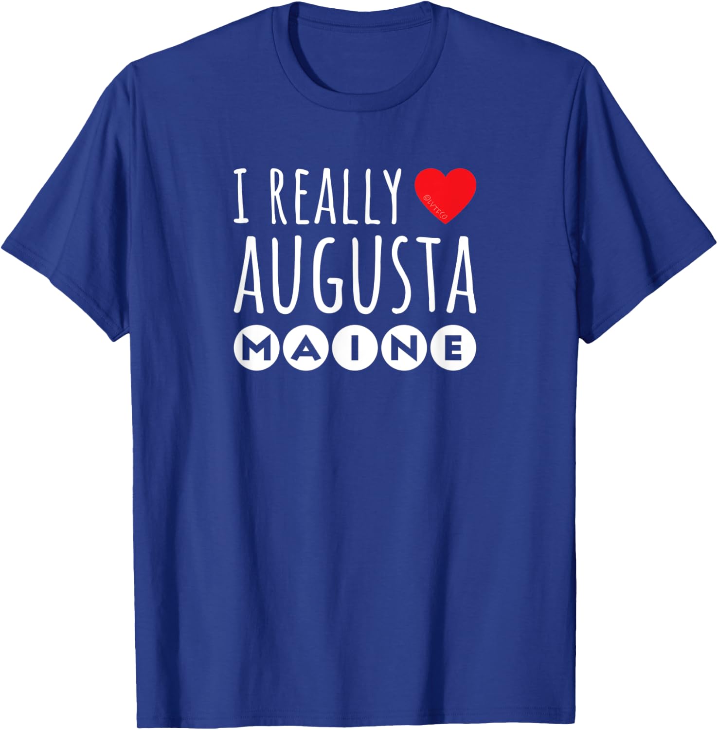 I Really Love (heart) Augusta Maine T-Shirt - T-Shirt | Royal