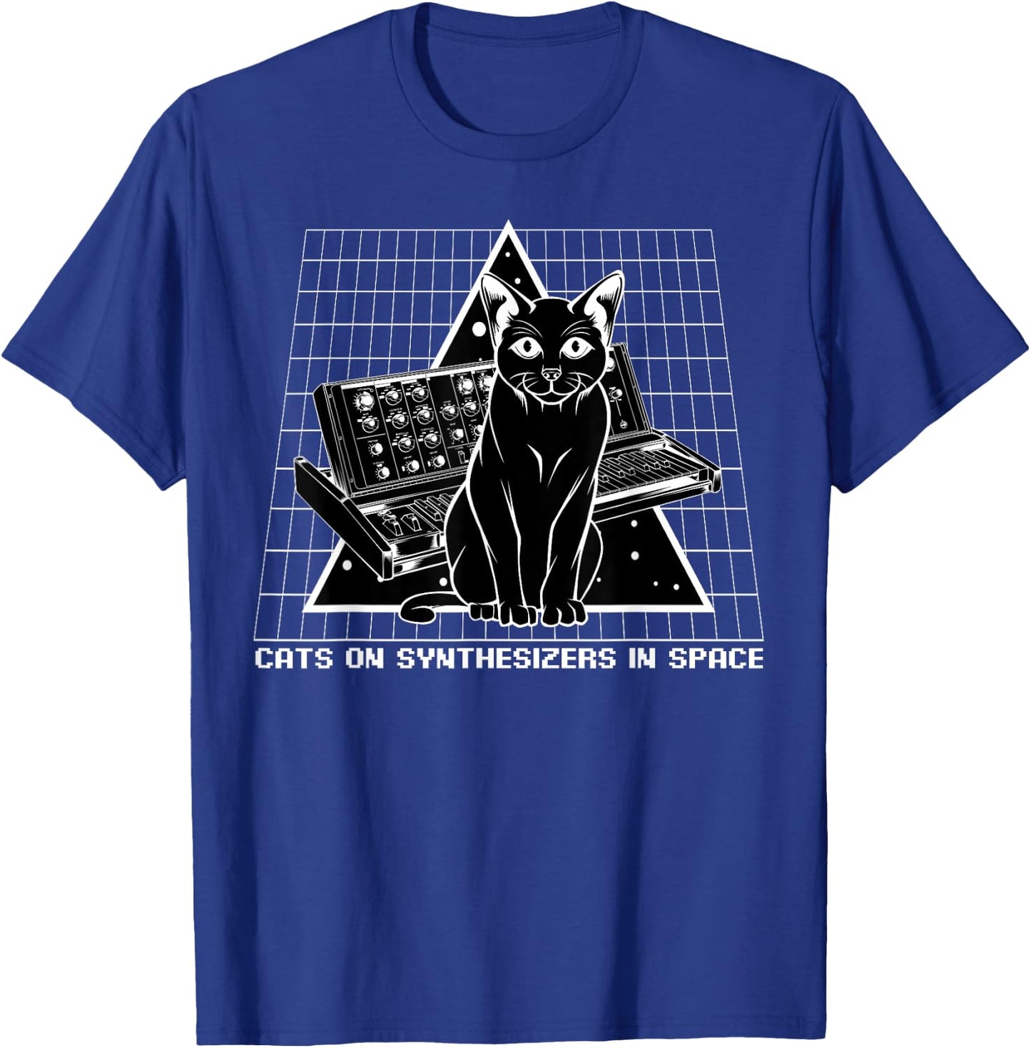 Cats On Synthesizers In Space Cat Owner Musician Gift Women T-Shirt - T-Shirt | Royal