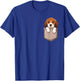 Beagle Dog In The Pocket Cute Pocket Beagle Face Pet Lover Women Kids T-Shirt - T-Shirt | Royal