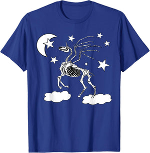 Moonlight Unicorn Costume For Girls Pegasus Gothic Skeleton T-Shirt - T-Shirt | Royal