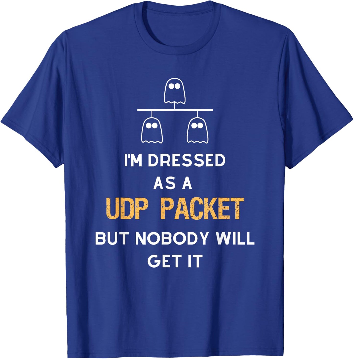 UDP Packet Ghost Halloween - Network Engineer Costume T-Shirt - T-Shirt | Royal