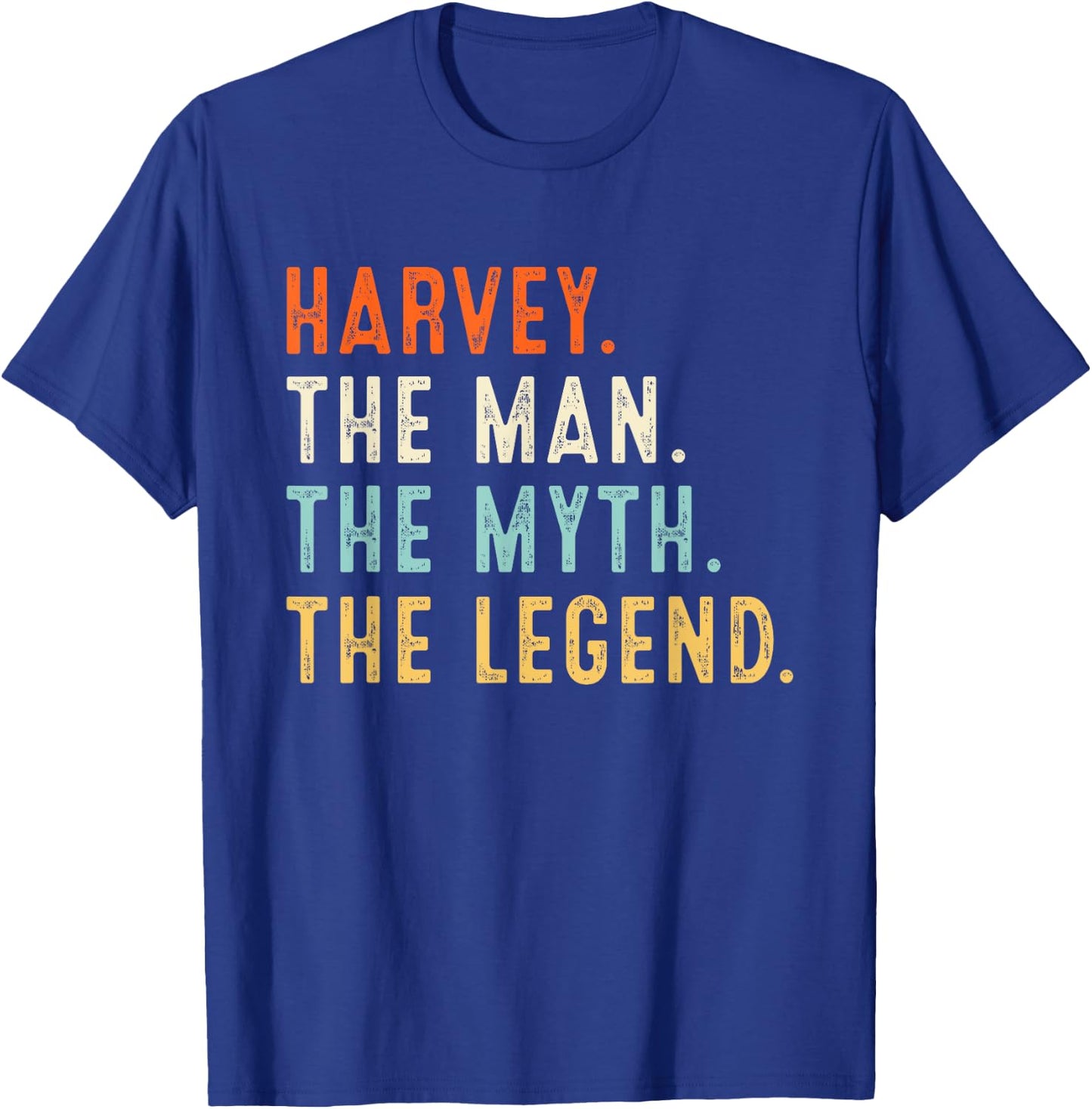 Harvey The Man The Myth The Legend Shirt Gifts Fathers Day T-Shirt - T-Shirt | Royal