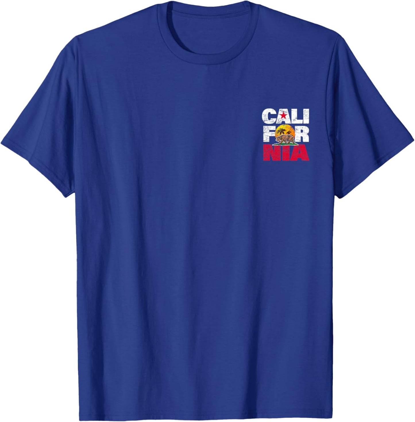 California State Flag Bear Cool Vintage CA Flags Men Women T-Shirt - T-Shirt | Royal