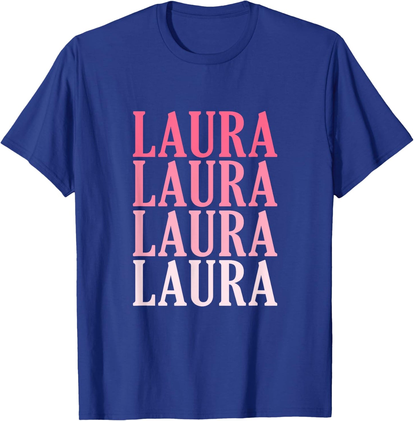 Retro Custom First Name Laura T-Shirt - T-Shirt | Royal