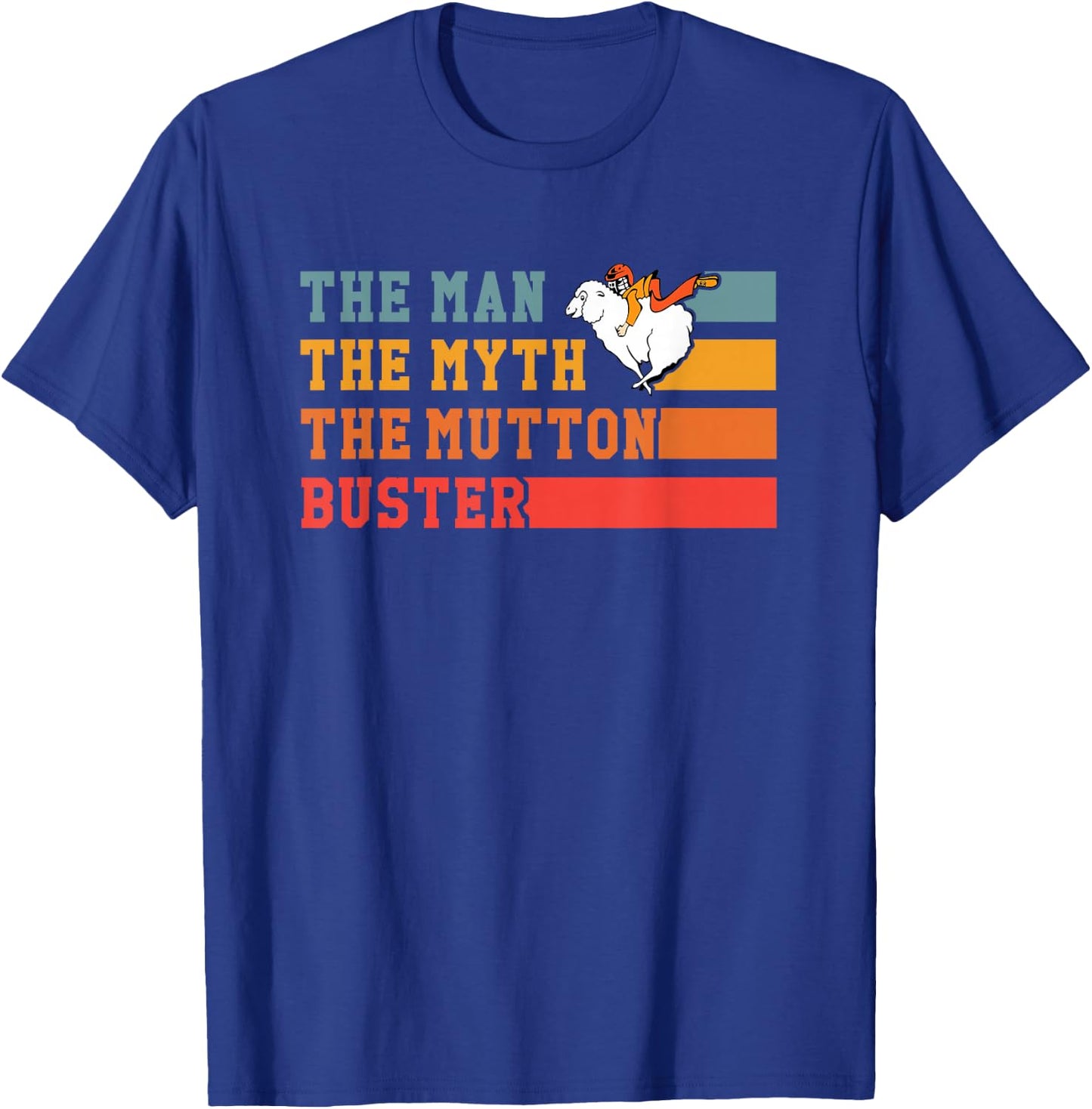 Mutton Busting Youth Rodeo Sheep Riding Kids Mutton Buster T-Shirt - T-Shirt | Royal