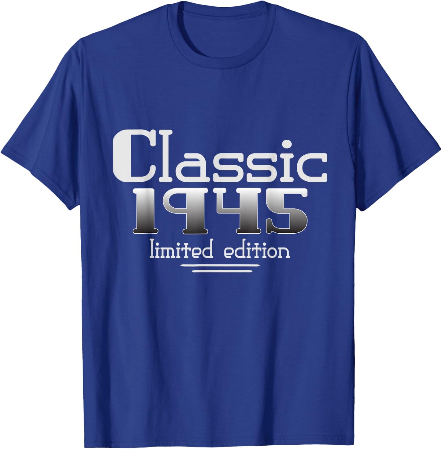 80 Year Old Classic 1945 Vintage 80th Birthday Dad Grandpa T-Shirt - T-Shirt | Royal