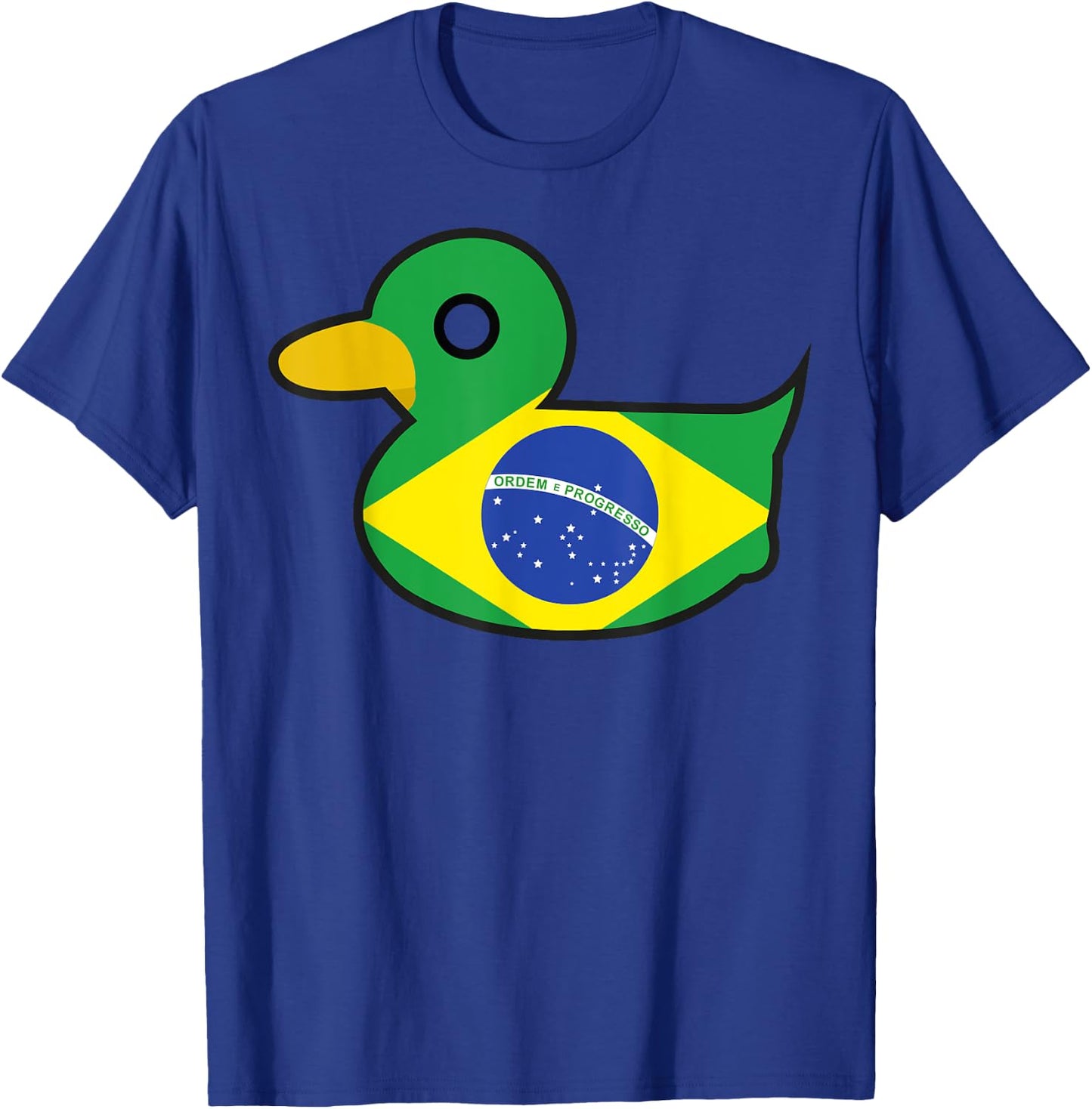 Funny Brazil Fans Duckie Duck T-Shirt - T-Shirt | Royal
