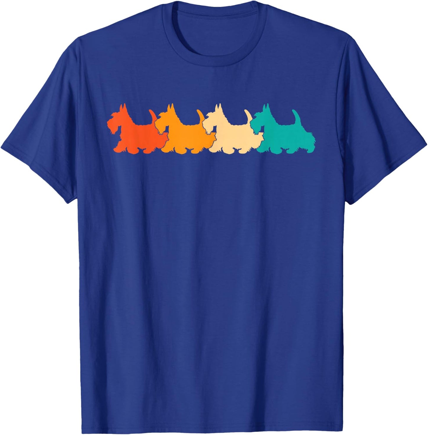 Scottish Terrier Retro Vintage Scottie Dog T-Shirt - T-Shirt | Royal