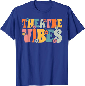 Retro Theatre Vibes Teacher Women Kids Auditorium Concert T-Shirt - T-Shirt | Royal