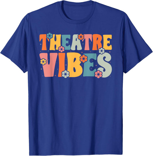 Retro Theatre Vibes Teacher Women Kids Auditorium Concert T-Shirt - T-Shirt | Royal