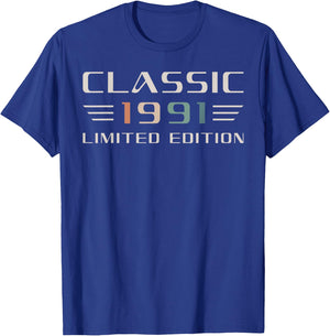 Classic 1991 Voiture Ancienne 35e Anniversaire T-Shirt - T-Shirt | Royal