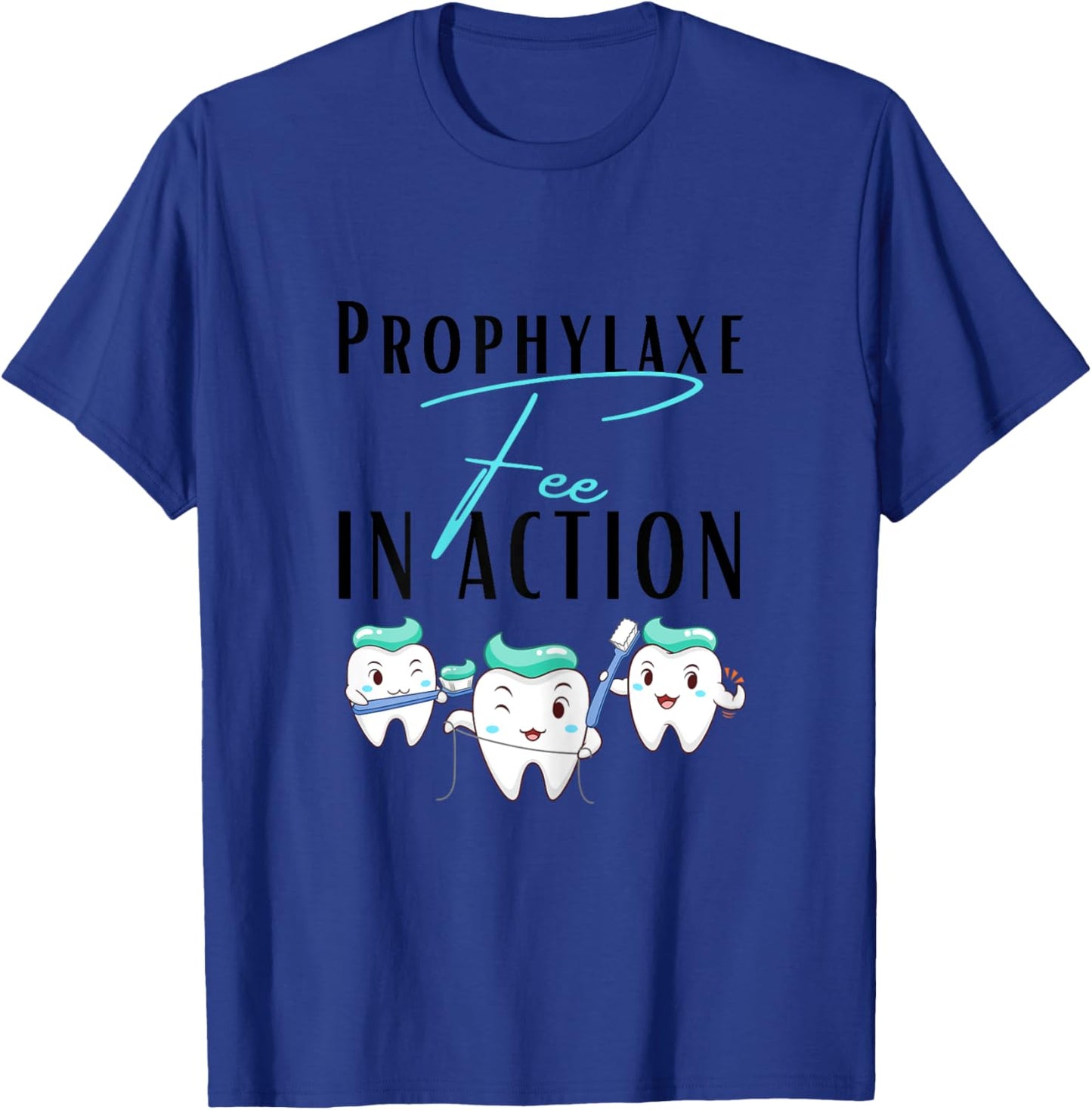 Dental Assistant with German Text "Prophylaxis Fairy", White T-Shirt - T-Shirt | Royal