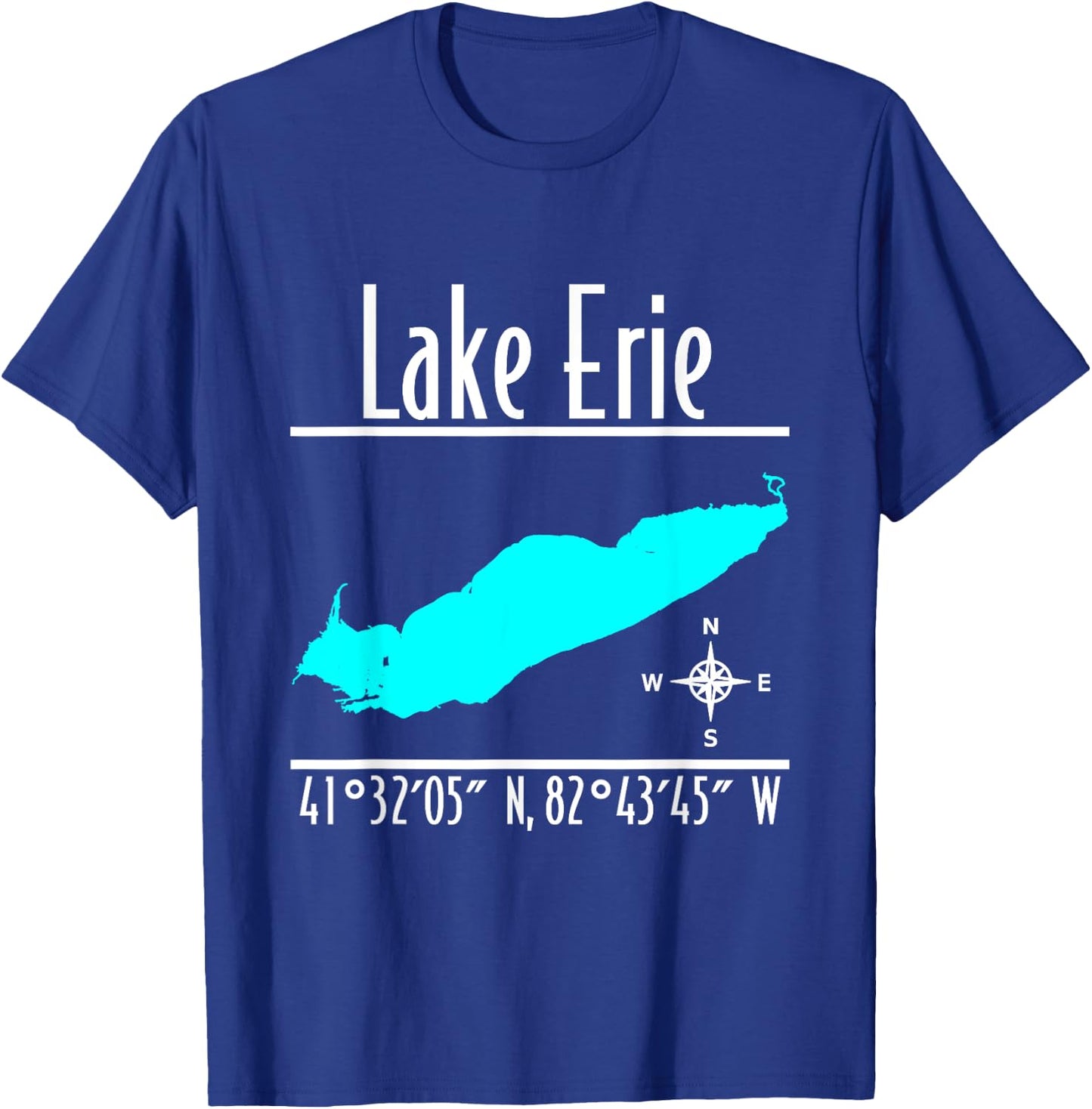 Modern Lake Erie - Great Lakes T-Shirt - T-Shirt | Royal