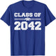 Class Of 2042 Grow With Me Graduate 2042 First Day Of School T-Shirt - T-Shirt | Royal