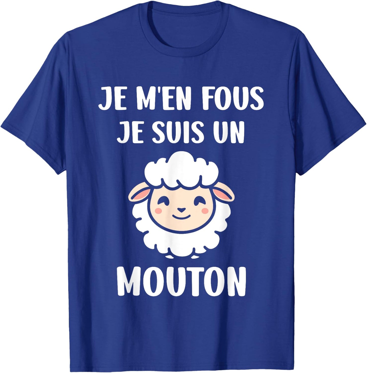 Funny Cute Sheep I Don't Care I'm a Mouton , Black, S T-Shirt - T-Shirt | Royal