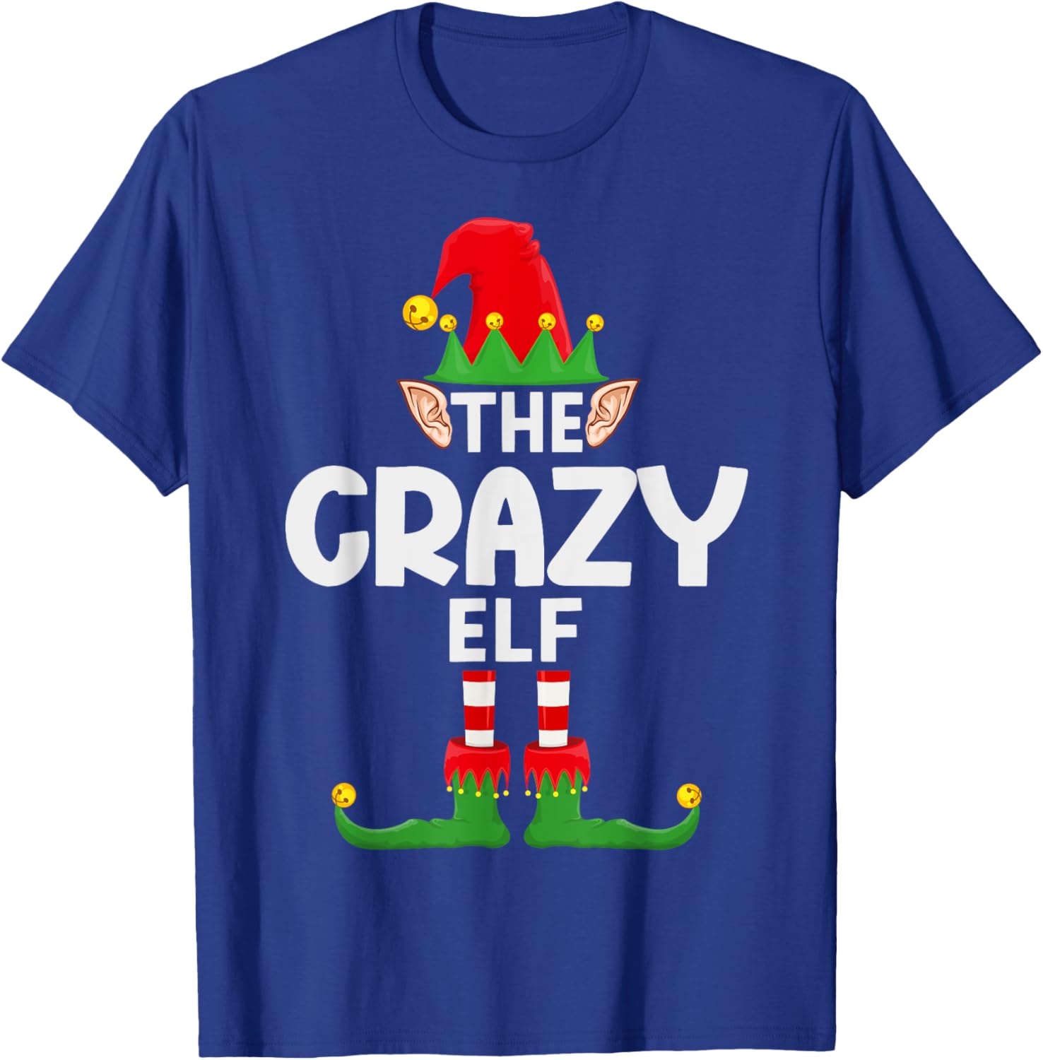 The Crazy Elf Family Christmas Pajama Party T-Shirt - T-Shirt | Royal