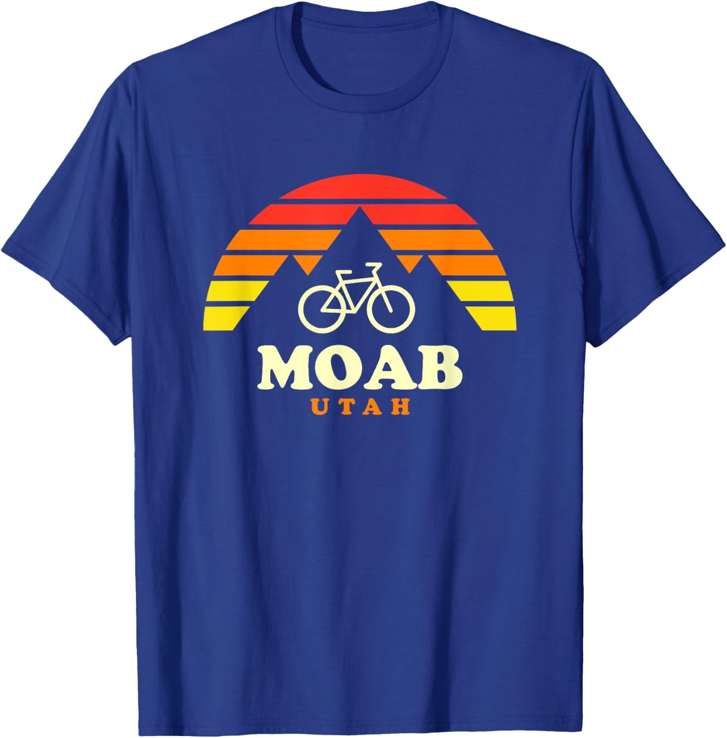 Moab Utah Mountain Biking Moab Mtb Trails Retro T-Shirt - T-Shirt | Royal