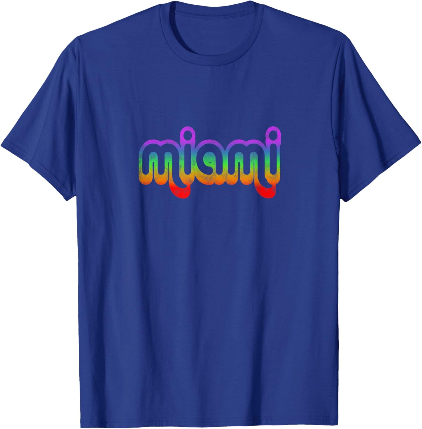 Miami Vintage Retro Florida Graphic Pride Love T Gifts T-Shirt - T-Shirt | Royal