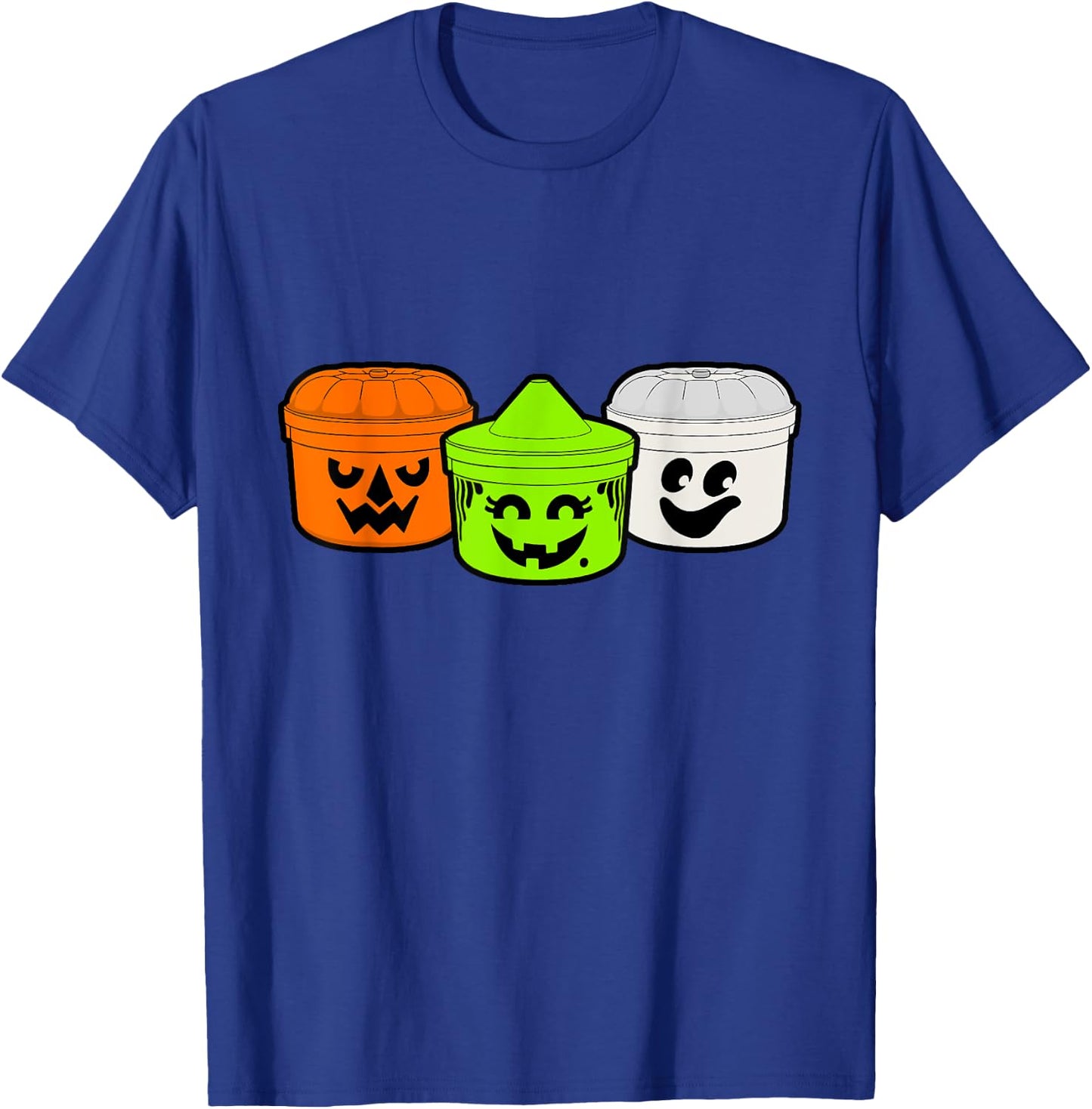Boo Buckets Halloween Pumpkin Witch And Ghost T-Shirt - T-Shirt | Royal