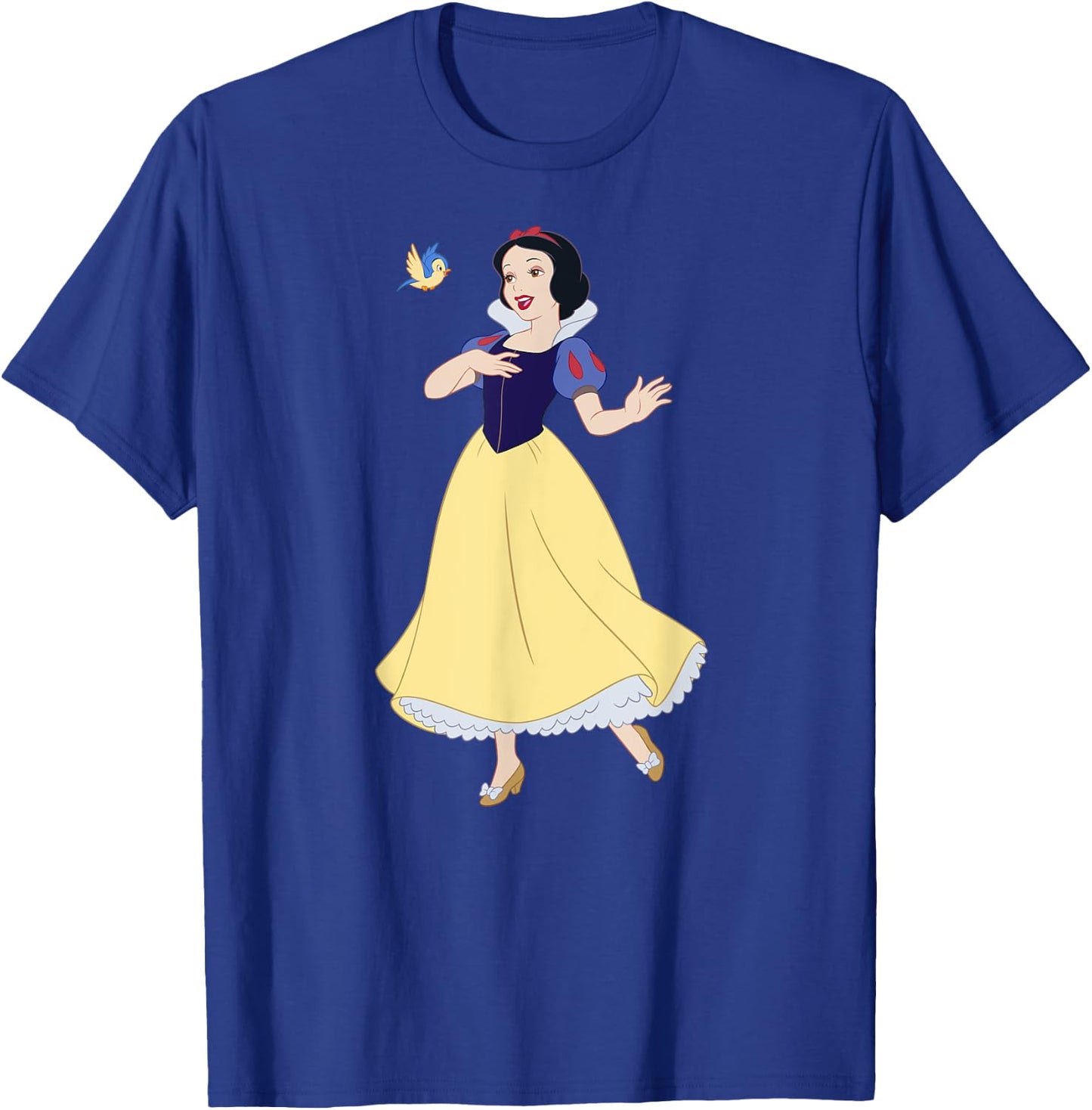 with Princess Snow White Singing Bird Design, blue T-Shirt - T-Shirt | Royal