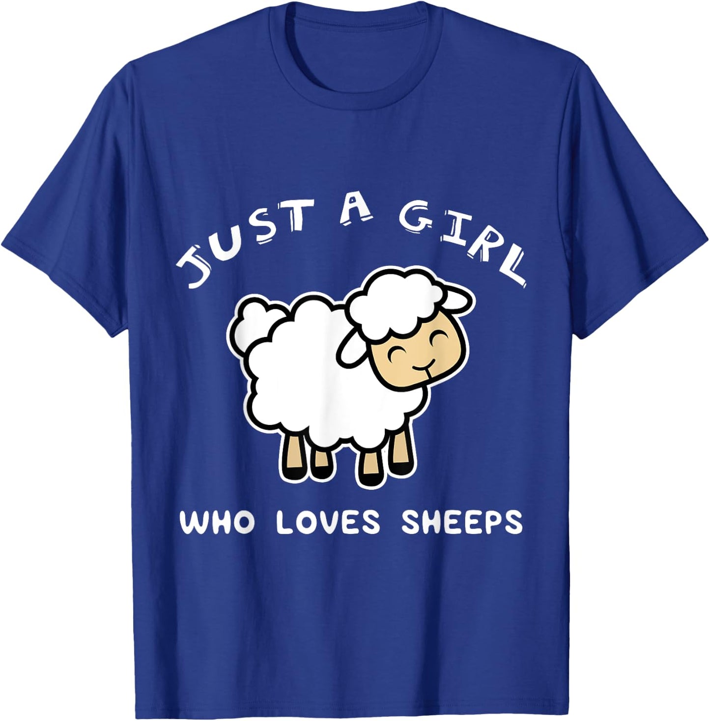 Just A Girl Who Loves Sheep Shirt, Sheep , Farm Shirt T-Shirt - T-Shirt | Royal