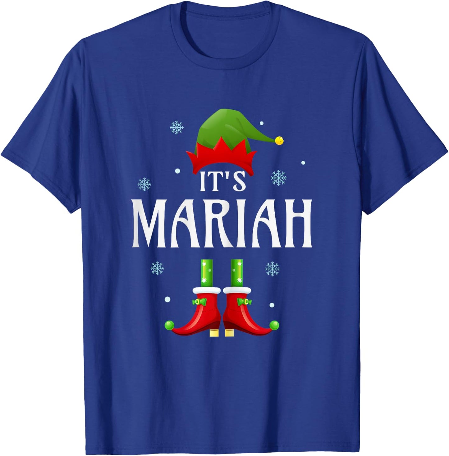 It's Mariah Elf Funny Personalized Name Christmas Mariah T-Shirt - T-Shirt | Royal