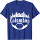 Columbus Ohio State Soccer City Skyline T-Shirt - T-Shirt | Royal