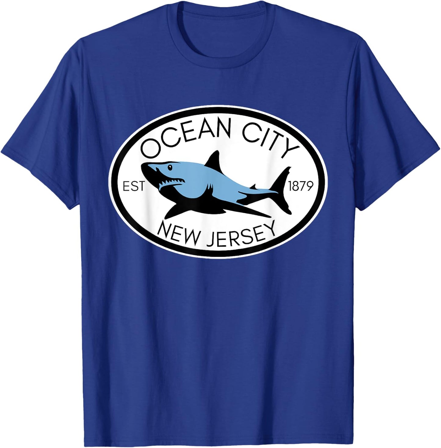 Ocean City New Jersey Fishing Shark Fish Beach Boating NJ Men Women Girls Kids T-Shirt - T-Shirt | Royal