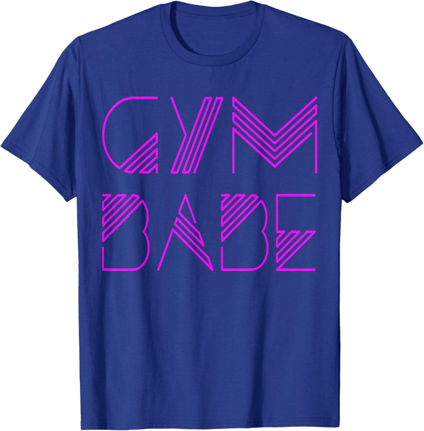 Gym Babe Sassy 80s Lettering Typography Workout T-Shirt - T-Shirt | Royal