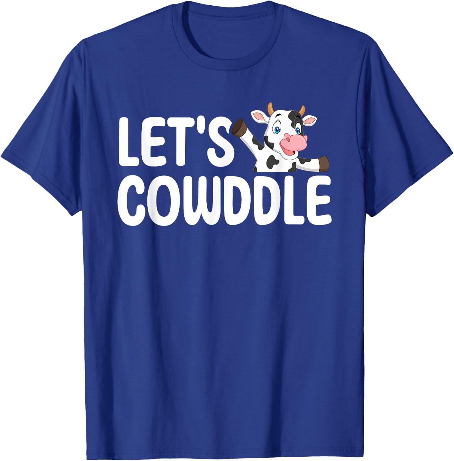Lets Cowddle Cow Sleeping Cow Cuddle Pajama T-Shirt - T-Shirt | Royal
