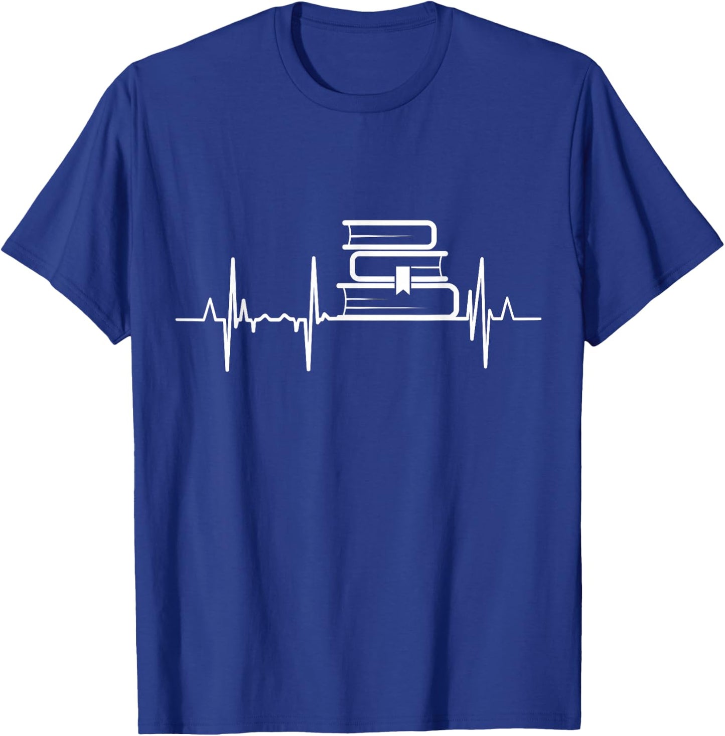 Books Heartbeat T-Shirt - T-Shirt | Royal