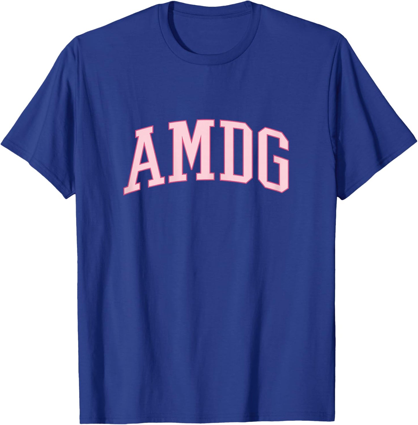 AMDG Preppy Pink Catholic Women Teen Girls T-Shirt - T-Shirt | Royal