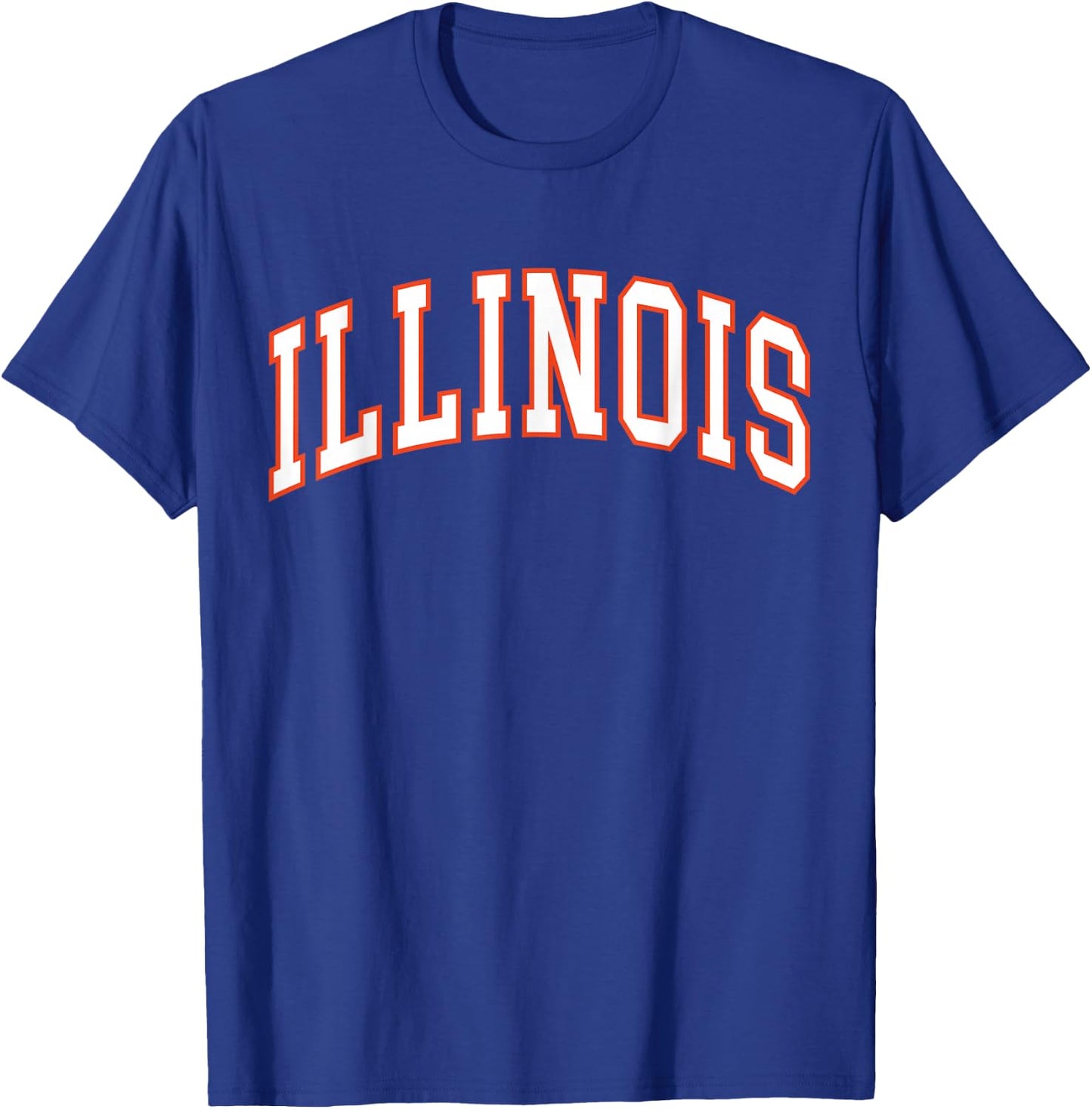 Retro Illinois Vintage Illinois Orange Blue Throwback IL T-Shirt - T-Shirt | Royal
