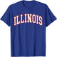 Retro Illinois Vintage Illinois Orange Blue Throwback IL T-Shirt - T-Shirt | Royal