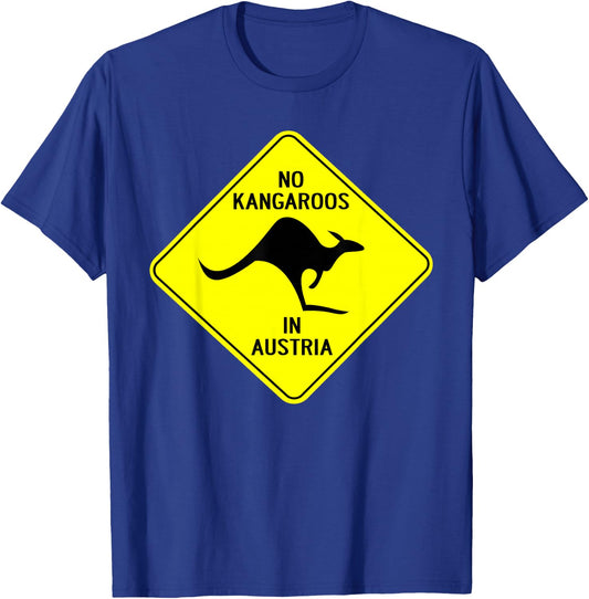 with German Text "Keine Kängurus in Austria" [, red T-Shirt - T-Shirt | Royal