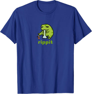 Rippit Stoner Frog | Weed, Marijuana Smoker, Cannabis 420 T-Shirt - T-Shirt | Royal