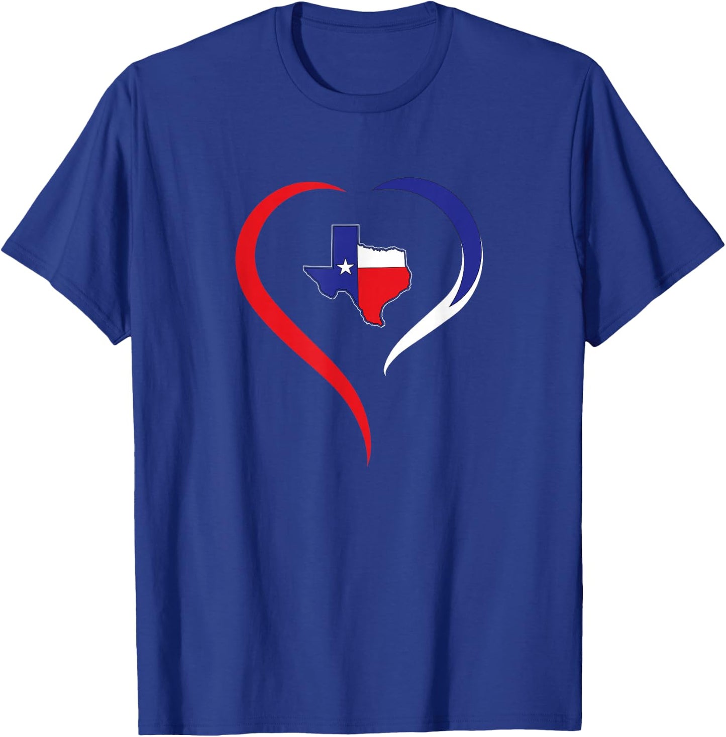 Country Western - I Love Texas And It's State Flag of Texas T-Shirt - T-Shirt | Royal