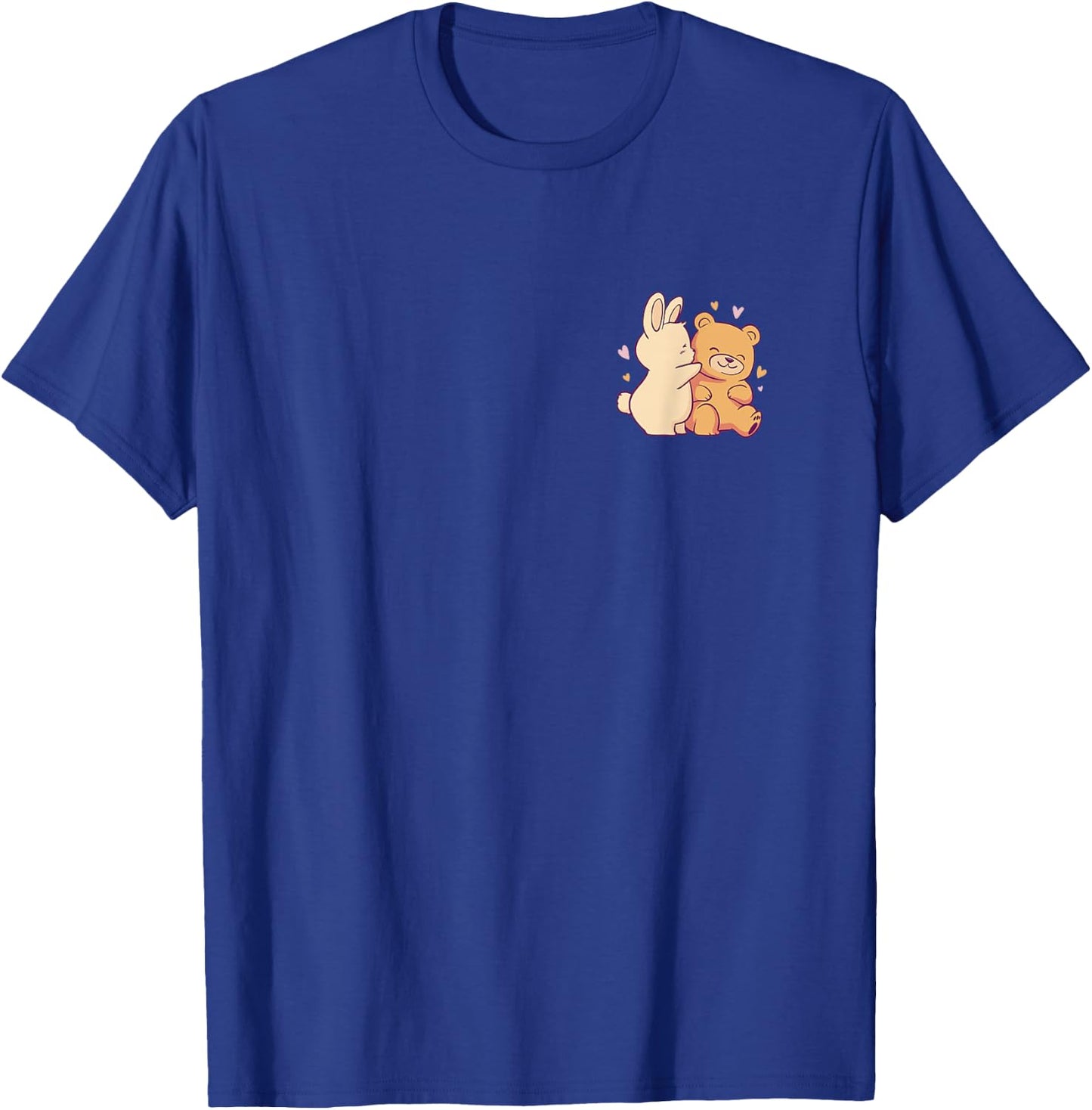 Cute Bear Rabbit Couple T-Shirt - T-Shirt | Royal