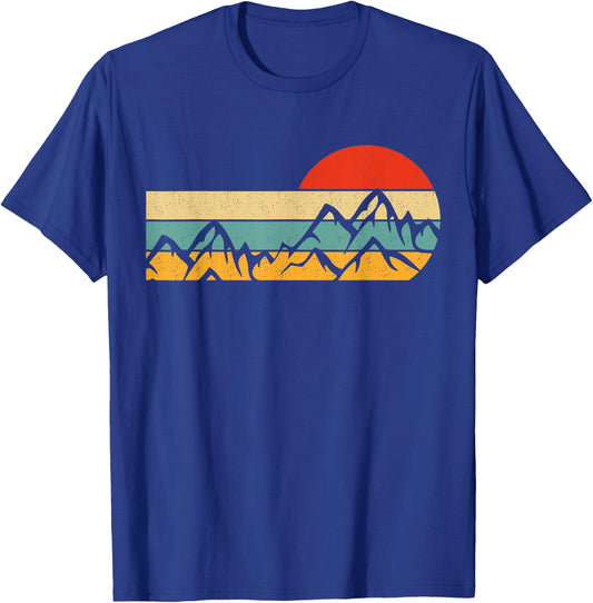 Hiking Design Men Forest Retro Outdoors Mountain Hiking T-Shirt - T-Shirt | Royal