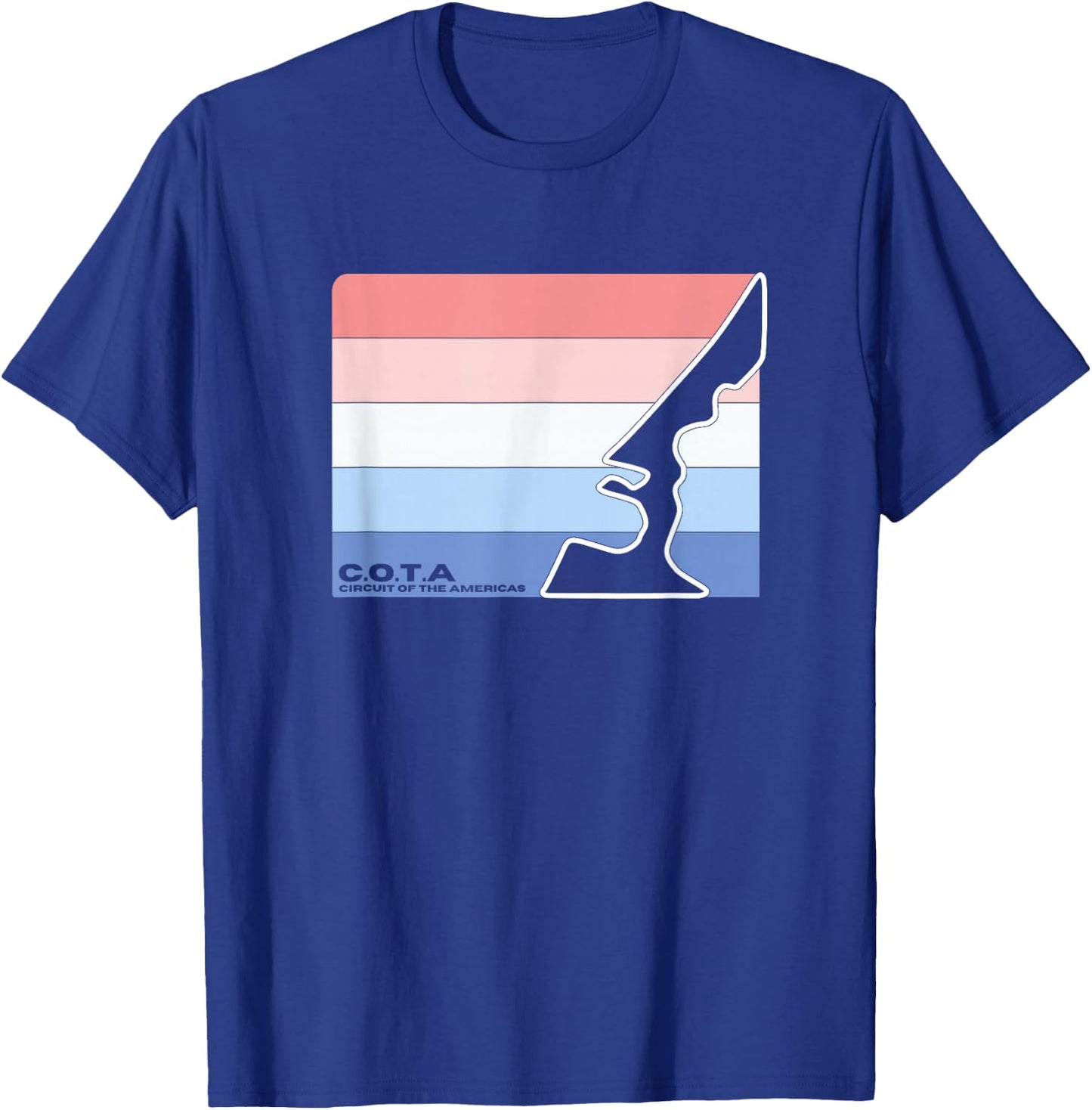 COTA USA Racetrack Map Layout T-Shirt - T-Shirt | Royal
