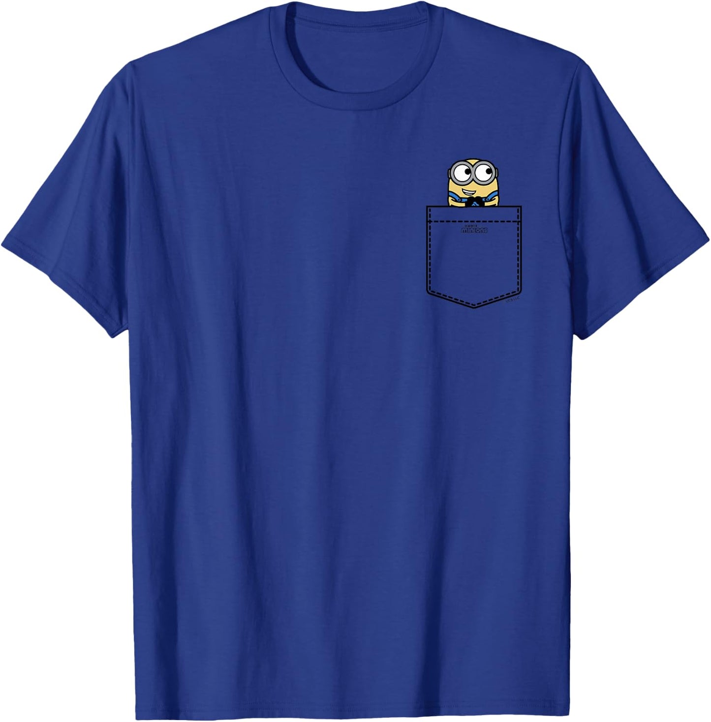 Minions Bob Mischievous Smile Pocket Hit , gray T-Shirt - T-Shirt | Royal