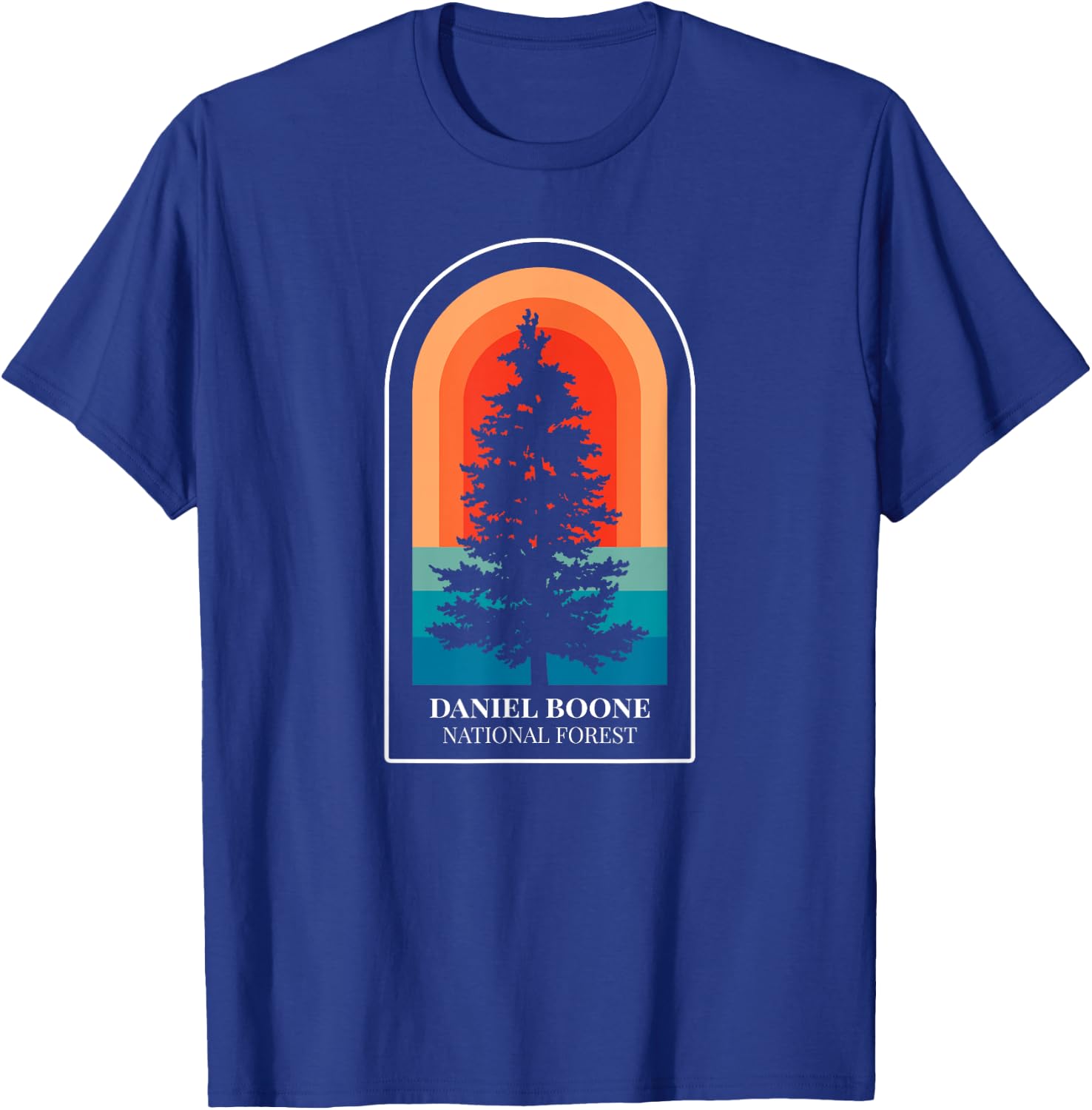 Retro Daniel Boone National Forest Kentucky Hiking T-Shirt - T-Shirt | Royal